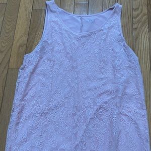loft Pink lacy sleeveless blouse